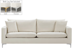 Lucy Sofa In Cream Velvet