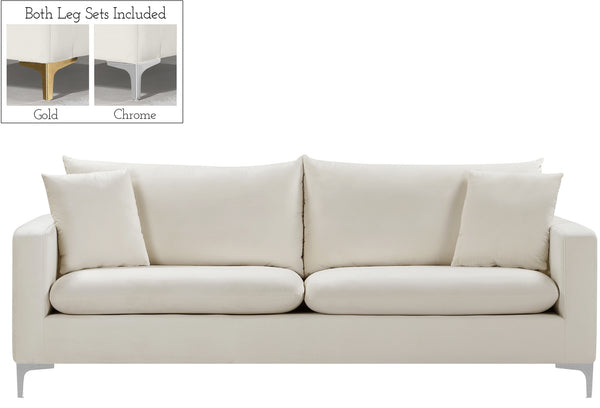 Lucy Sofa In Cream Velvet