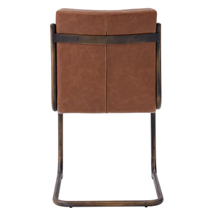 Cooper Chair In Rubber Gold Frame In Antique Cigar