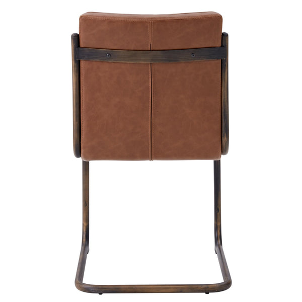 Cooper Chair In Rubber Gold Frame In Antique Cigar
