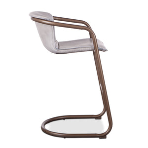 Portofino Leather Bar Chair Vintage White