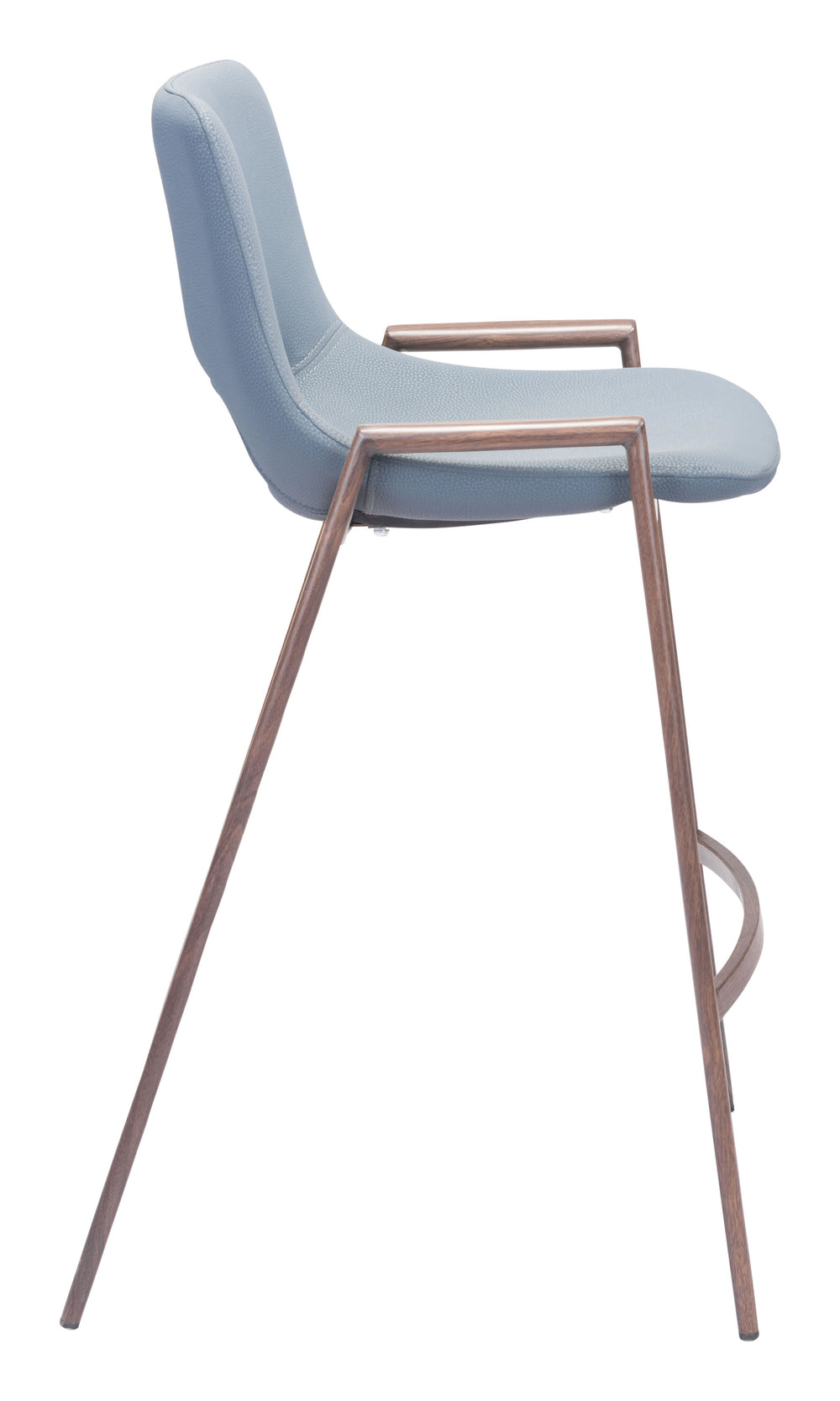 Desi Counter Stool (Set of 2) Blue & Walnut