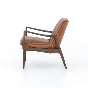 Braden Leather Chair-Brandy