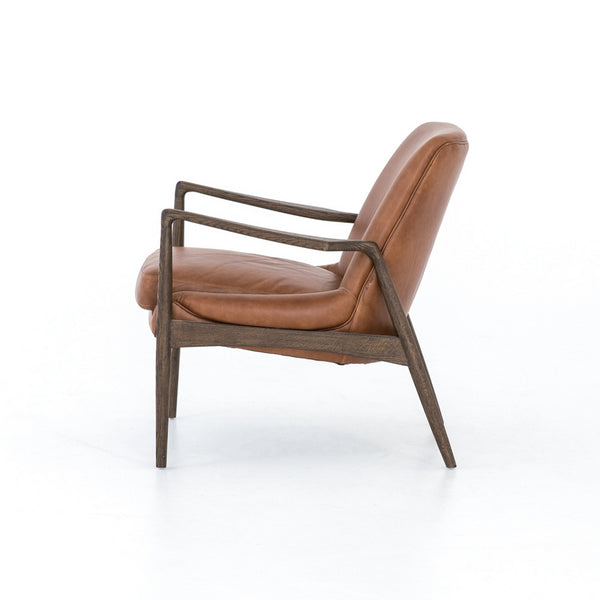 Braden Leather Chair-Brandy