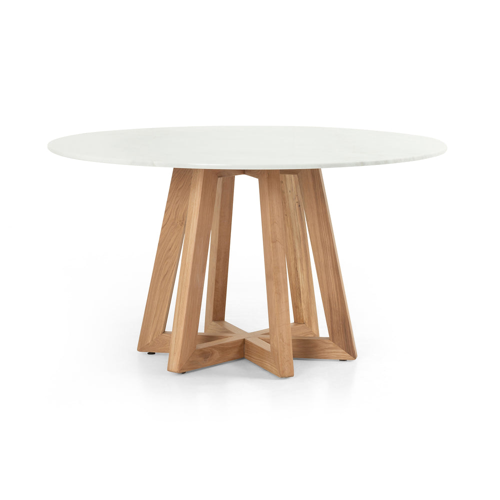 Creston Dining Table-White Marble