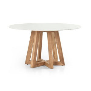 Creston Dining Table-White Marble