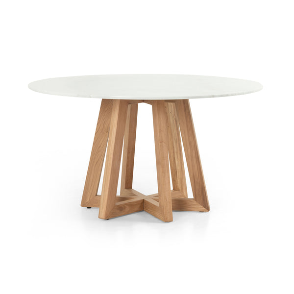 Creston Dining Table-White Marble