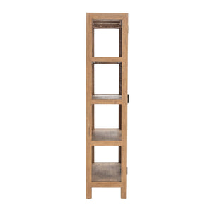 Crest Solid Wood Tall Cabinet with Glass Doors