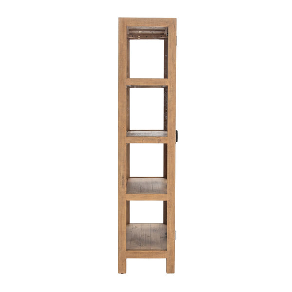 Crest Solid Wood Tall Cabinet with Glass Doors