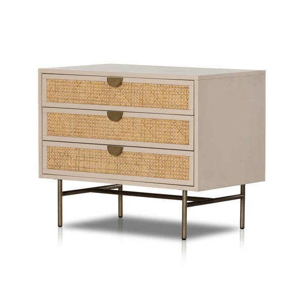 Luella Large Nightstand In Matte Alabaster