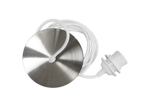 Acorn Polished Steel with White Textile Cord
