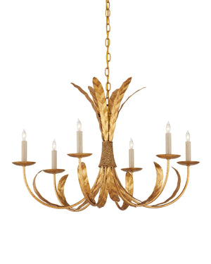 Bette Gold Chandelier In Grecian Gold Leaf