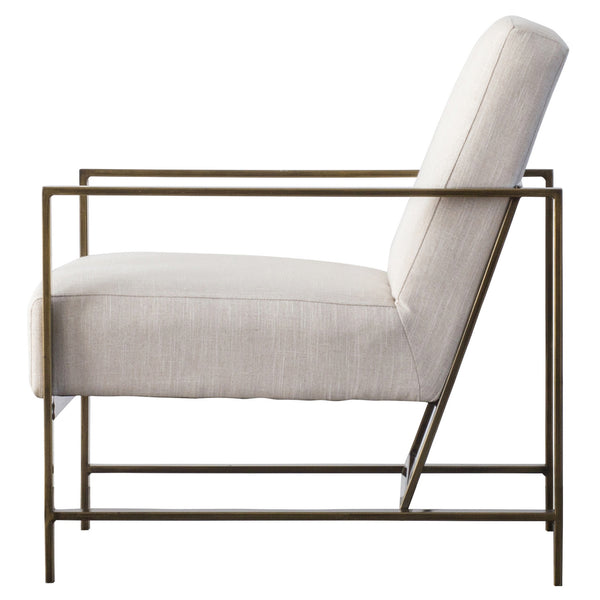 Francis Fabric Arm Chair In Shortbread