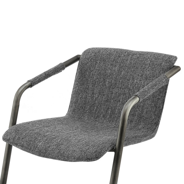 Indy Fabric Dining Side Chair In Blazer Dark Gray (Set of 2)