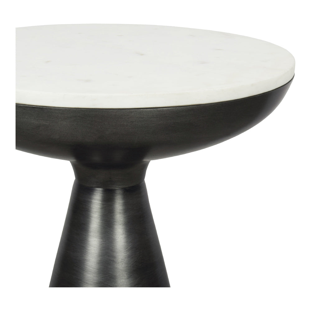 Moe's Font Side Table with White Marble Top