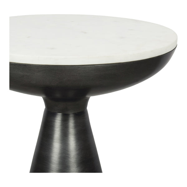 Moe's Font Side Table with White Marble Top