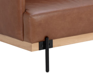 SAUL SOFA - SHALIMAR TOBACCO LEATHER