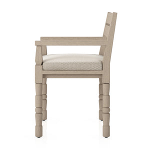 Waller Outdoor Dining Armchair In Brn/Sand