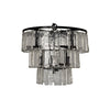 Carnegie Chandelier, Small, Black Steel