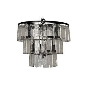 Carnegie Chandelier, Small, Black Steel