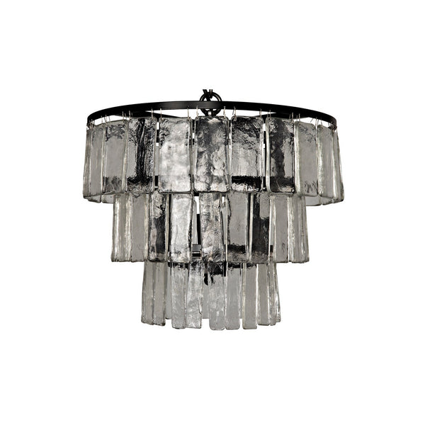 Carnegie Chandelier, Small, Black Steel