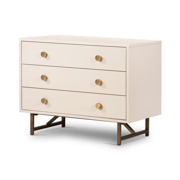 Van Rectangular Nightstand In Alabaster