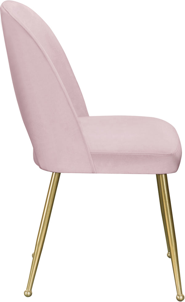 Ramon Dining Chair In Pink Velvet