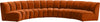 Lynda 5pc. Modular Sectional In Cognac Velvet