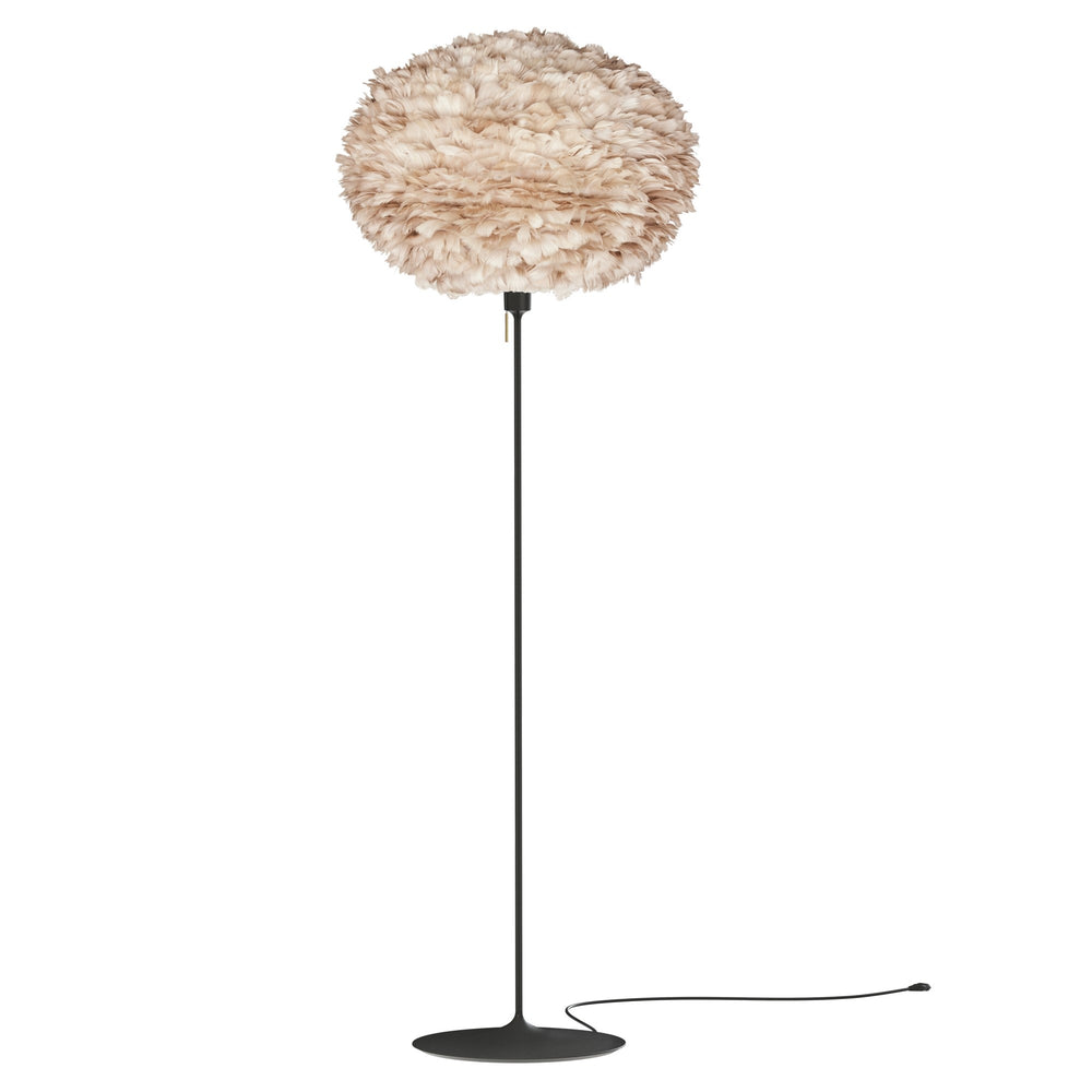 Eos Large Floor Lamp in Light Brown with Black Base