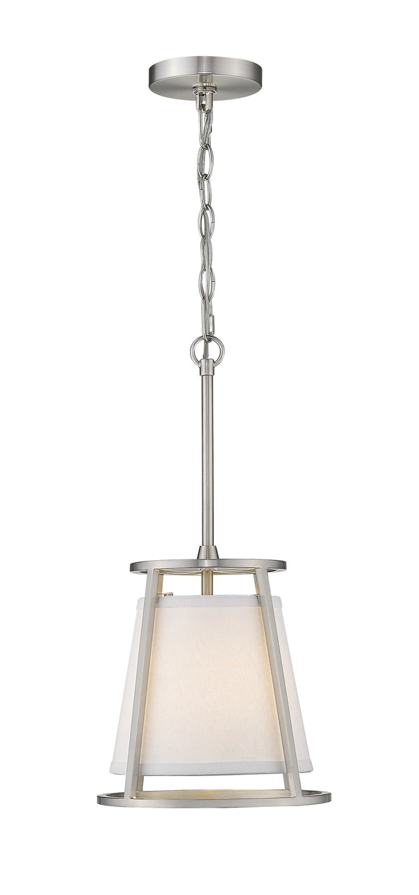 Lenyx Pendant 1 Light Mini Pendant in Brushed Nickel Finish