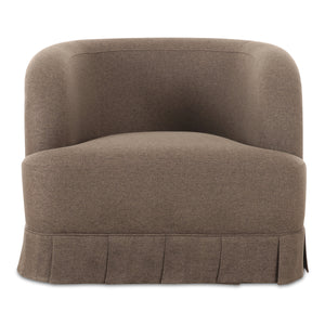 Moe's Maren Brown Swivel Chair with Pleat Base