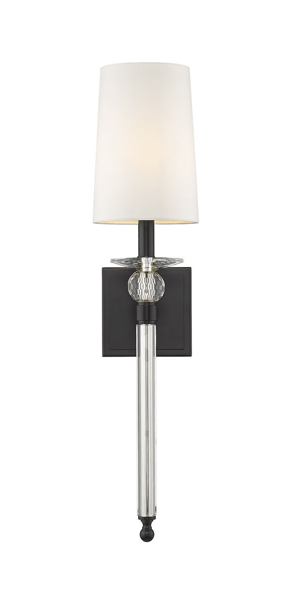 Ava 1 Light Wall Sconce in Matte Black Finish