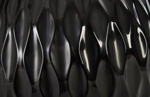 Ripple Planter, Gel Coat Black