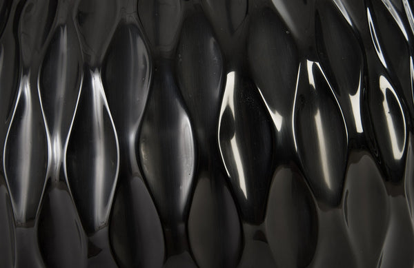 Ripple Planter, Gel Coat Black