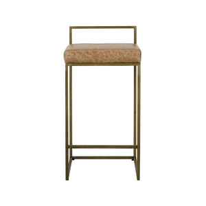 Belfort Leather Counter Stool in Sedona Brown