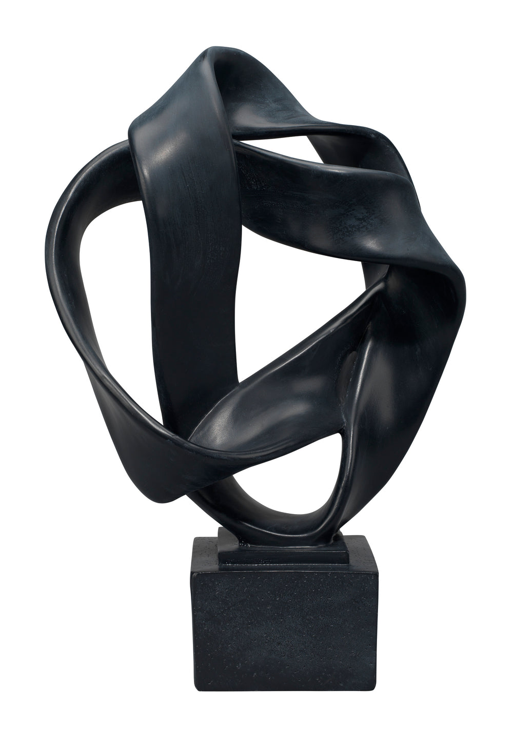 Intertwined Resin Decorative Table Object, Black