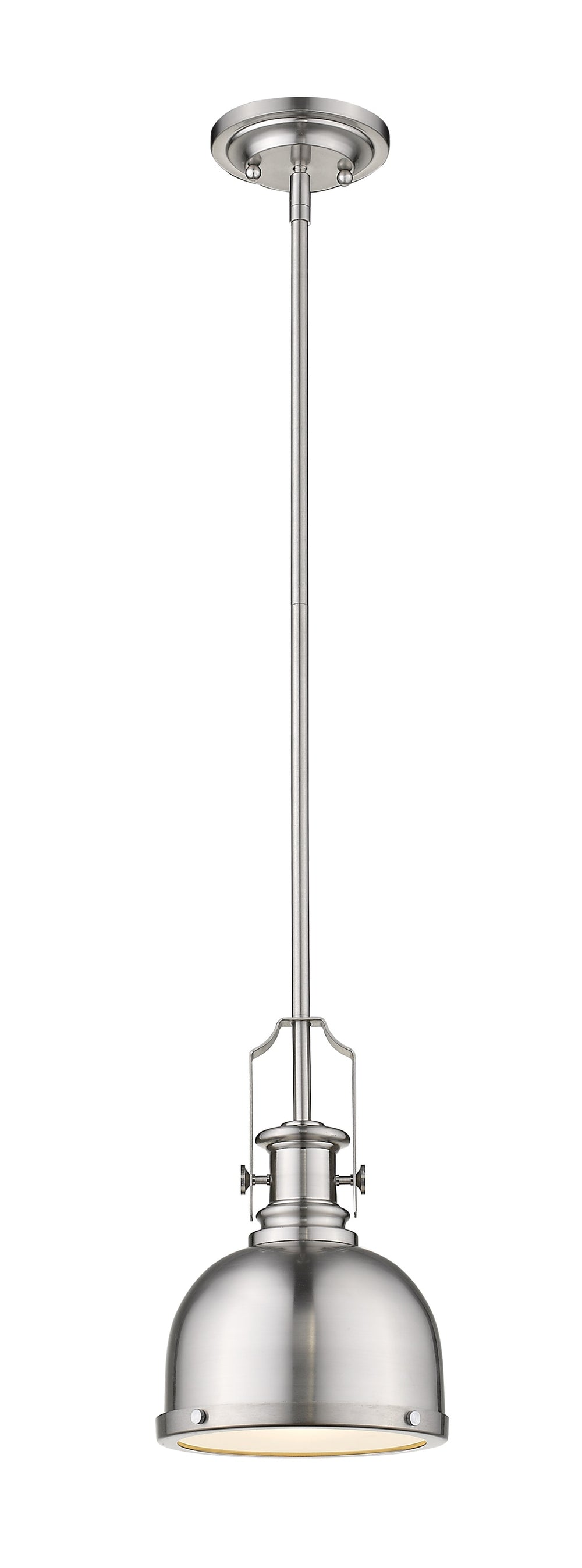 Melange 1 Light Mini Pendant in Brushed Nickel Finish