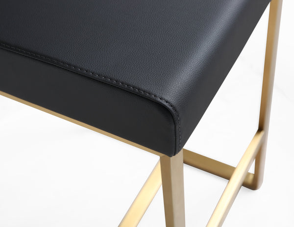 Denmark Black Gold Steel Counter Stool (Set of 2)