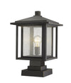 Aspen 1 Light Outdoor Pier Mounted Fixture in Oil Rubbed Bronze Finish