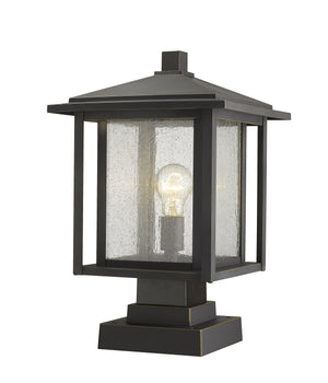 Aspen 1 Light Outdoor Pier Mounted Fixture in Oil Rubbed Bronze Finish