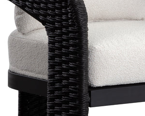 PYLOS DINING ARMCHAIR - BLACK - LOUIS CREAM