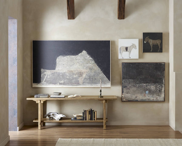 Trinity Console Table - Distressed Light Oak