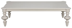 Graff Mahogany and Veneer Coffee Table in Solid White