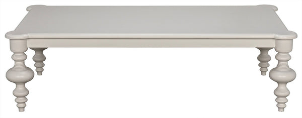 Graff Mahogany and Veneer Coffee Table in Solid White