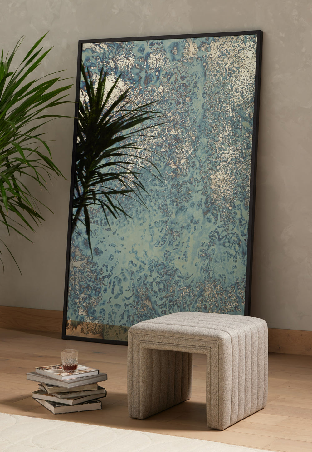 Augustine Ottoman In 21" In Orly Natural