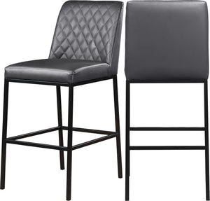 Bernard Stool In Grey Faux Leather