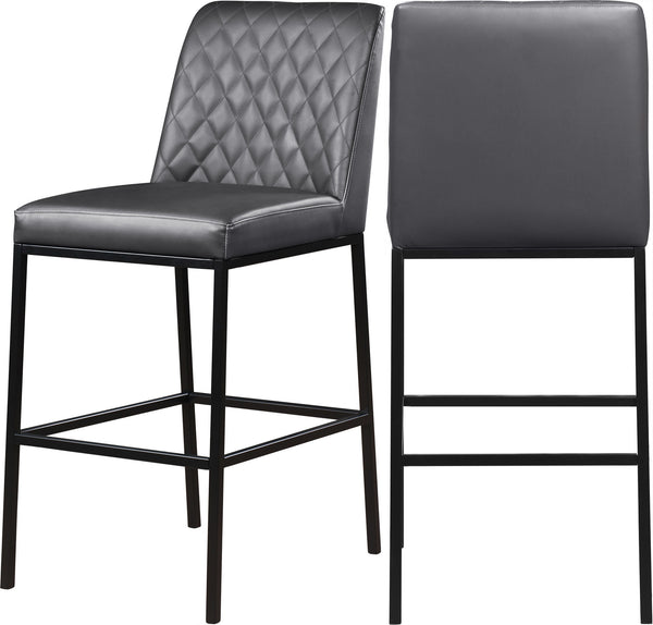 Bernard Stool In Grey Faux Leather