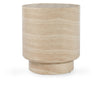 Classic Home McKenna Outdoor Round End Table - Travertine