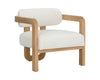 MADRONE LOUNGE CHAIR - RUSTIC OAK - HEATHER IVORY TWEED