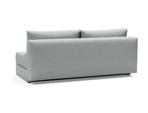 OSVALD FULL SOFABED in MELANGE GREY FABRIC WITH Black steel LEGS 538